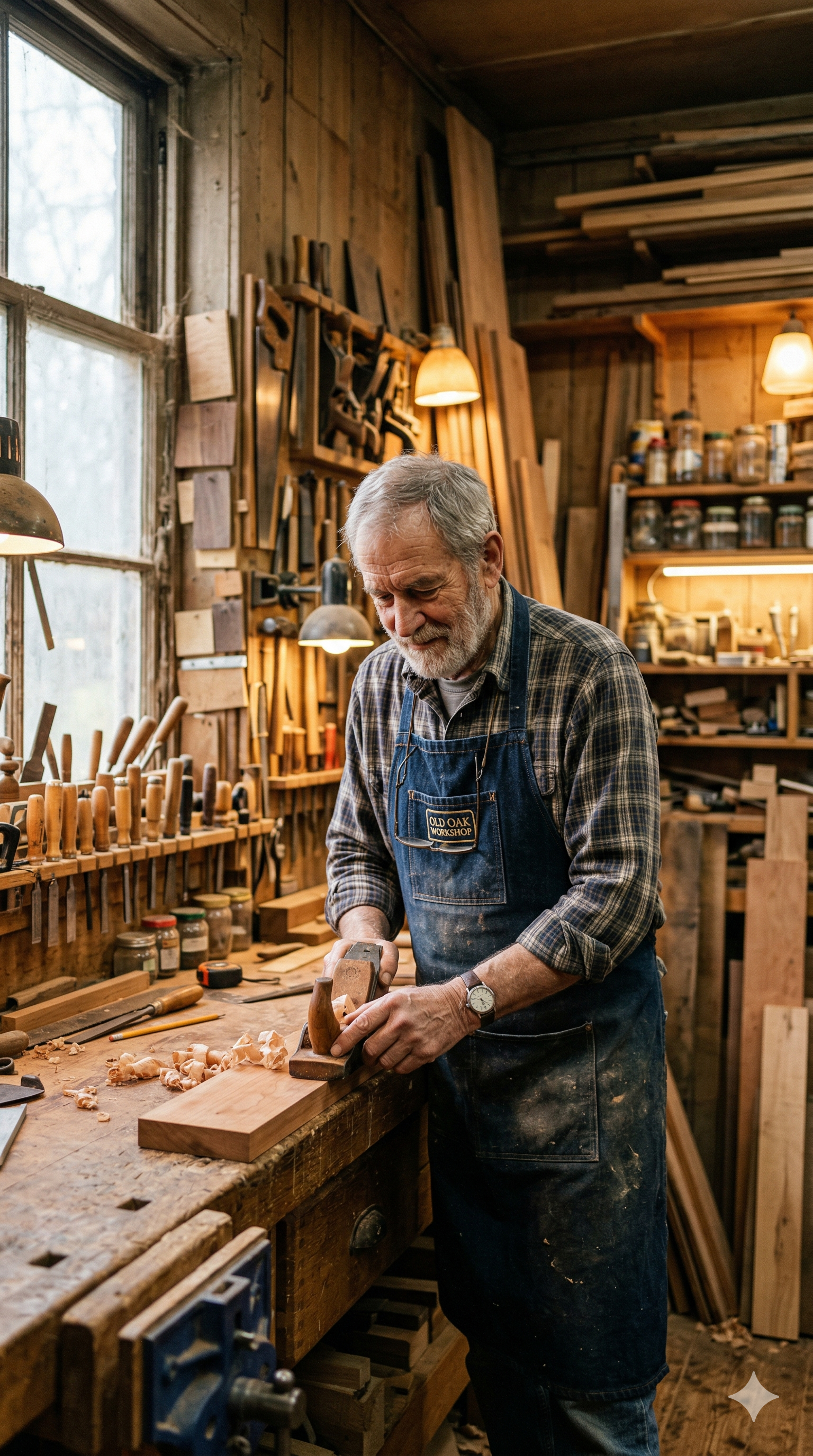 Vincent Duval, maître ébéniste dans son atelier