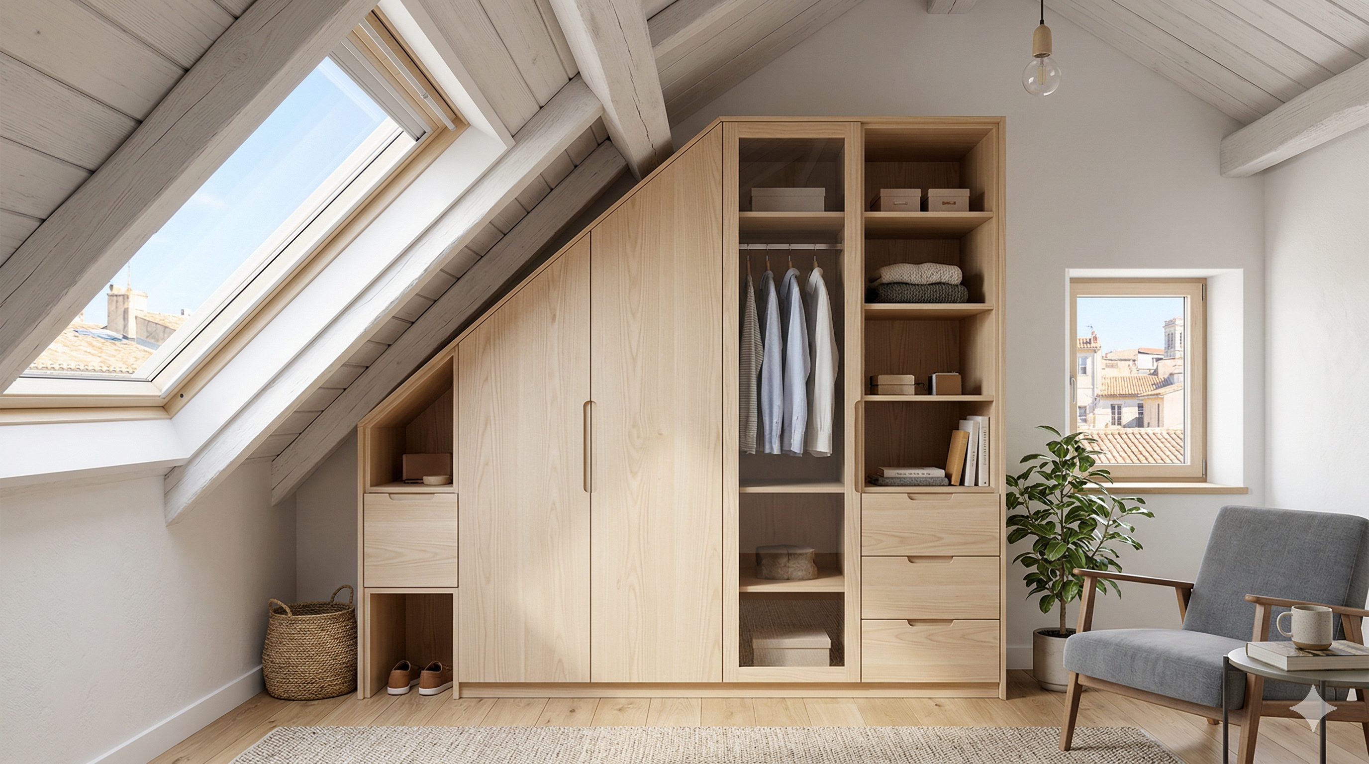 Dressing sur mesure sous combles